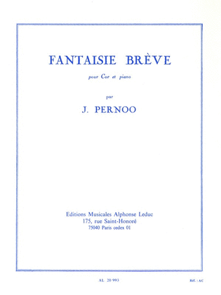 Book cover for Fantaisie Breve (horn & Piano)