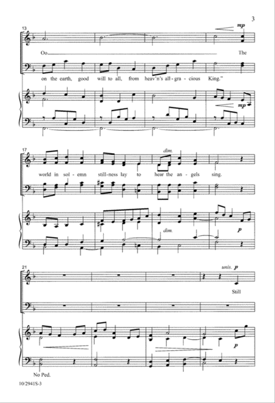 It Came upon the Midnight Clear 4-Part scores gallery preview page 3