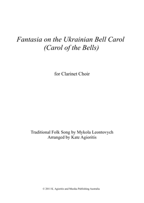 Book cover for Fantasia on the Ukrainian Bell Carol - for Clarinet Choir