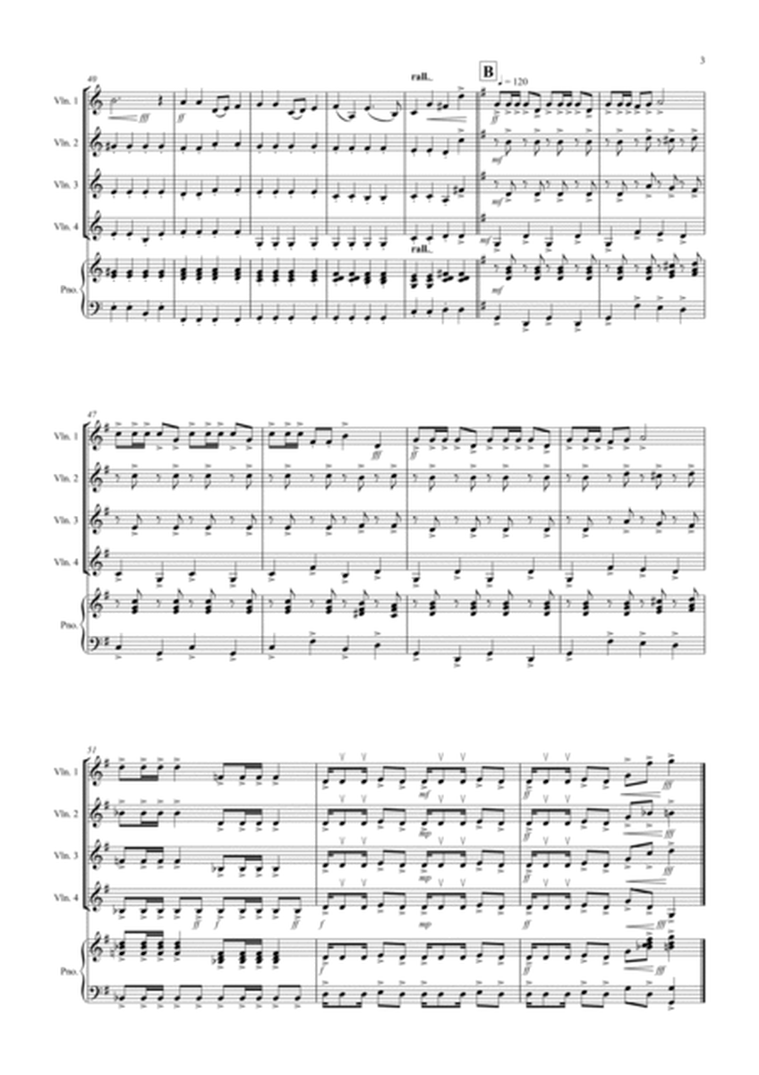 Toreador's Song (Fantasia from Carmen) for Violin Quartet image number null