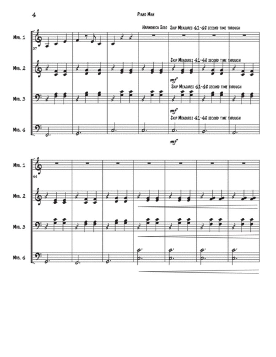 Piano Man Piano Man Percussion Ensemble scores gallery preview page 4