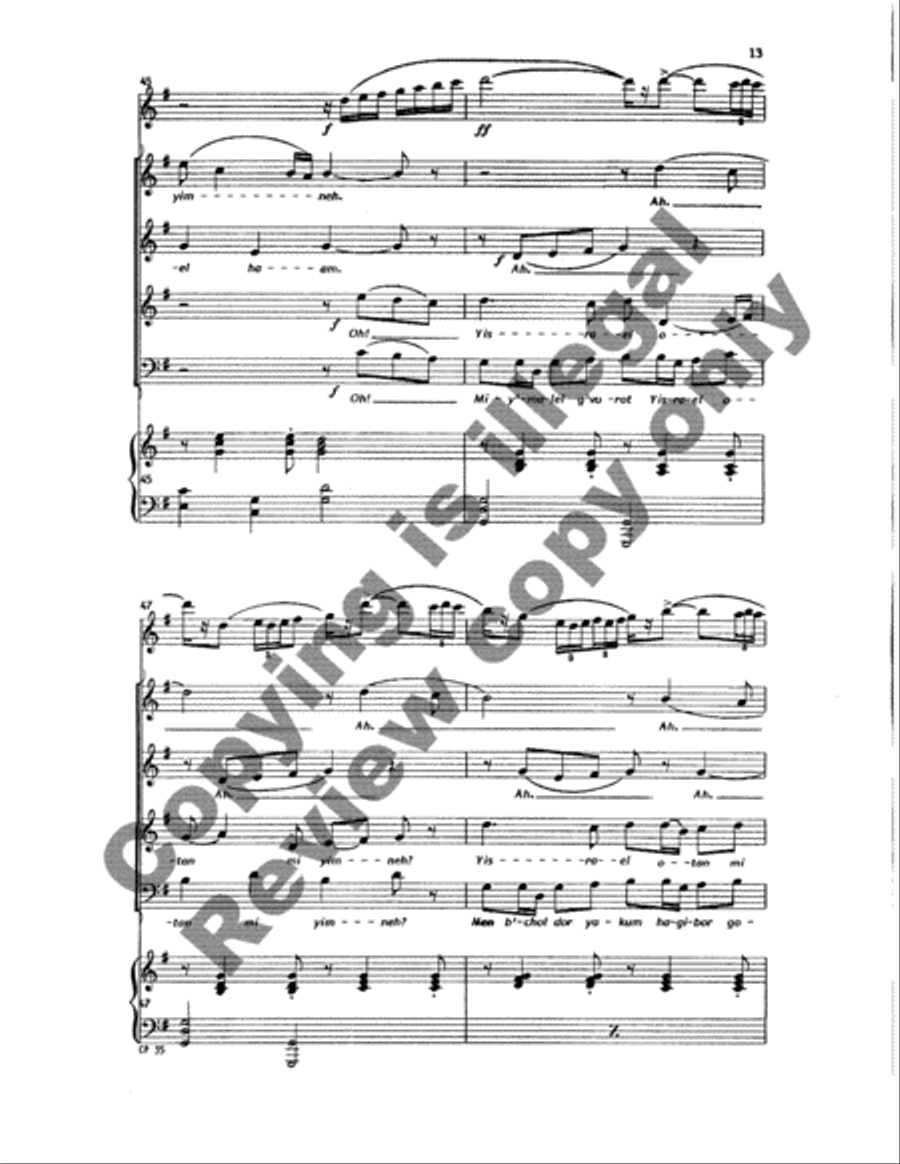 A Song for Chanukah (Full/Choral Score) image number null