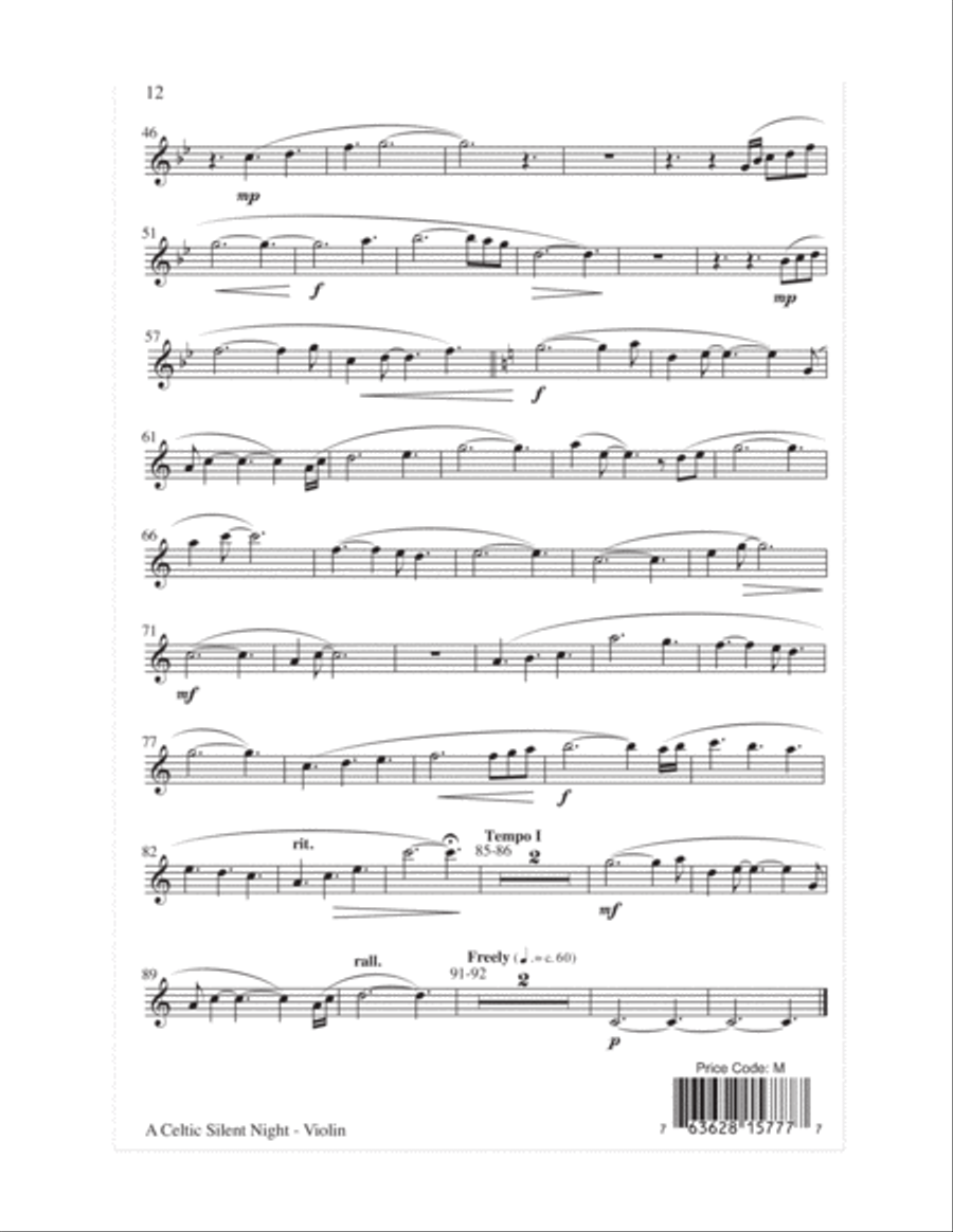 A Celtic Silent Night 3-Part scores gallery preview page 13