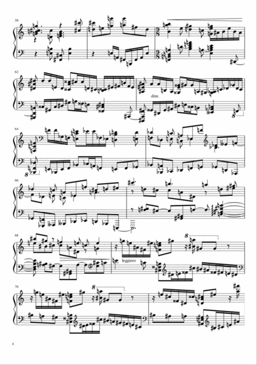 Sonate №2 (part I) Piano Solo scores gallery preview page 4