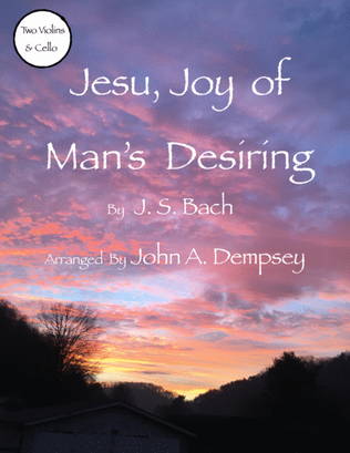 Book cover for Jesu, Joy of Man's Desiring (String Trio for Two Violins and Cello)