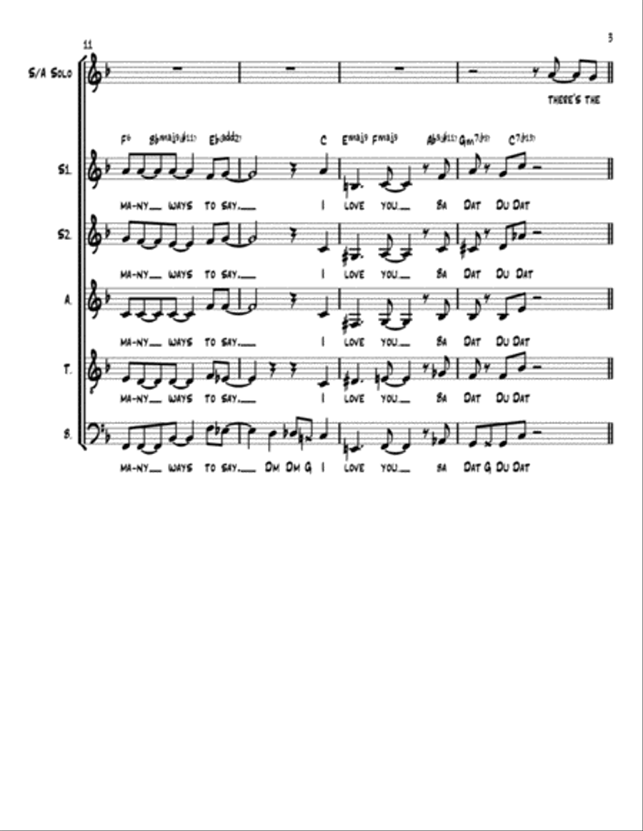 There Are Many Ways (to Say I Love You) Divisi scores gallery preview page 3