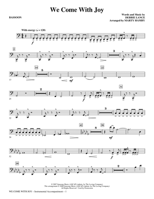 We Come with Joy (arr. Marty Hamby) - Bassoon