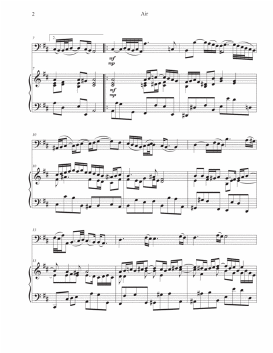 Air (Cello-Piano) Piano scores gallery preview page 2