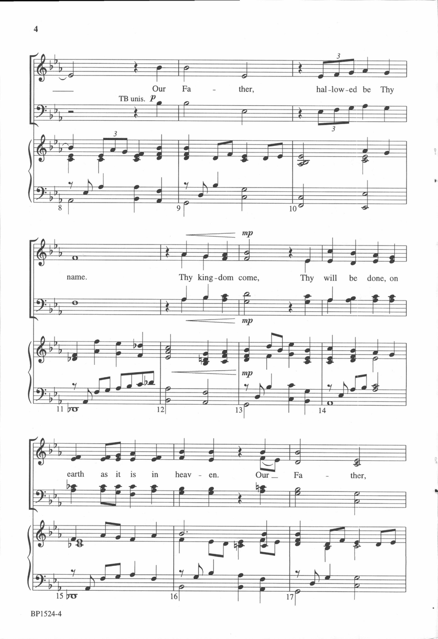 Our Lord's Prayer 4-Part scores gallery preview page 3