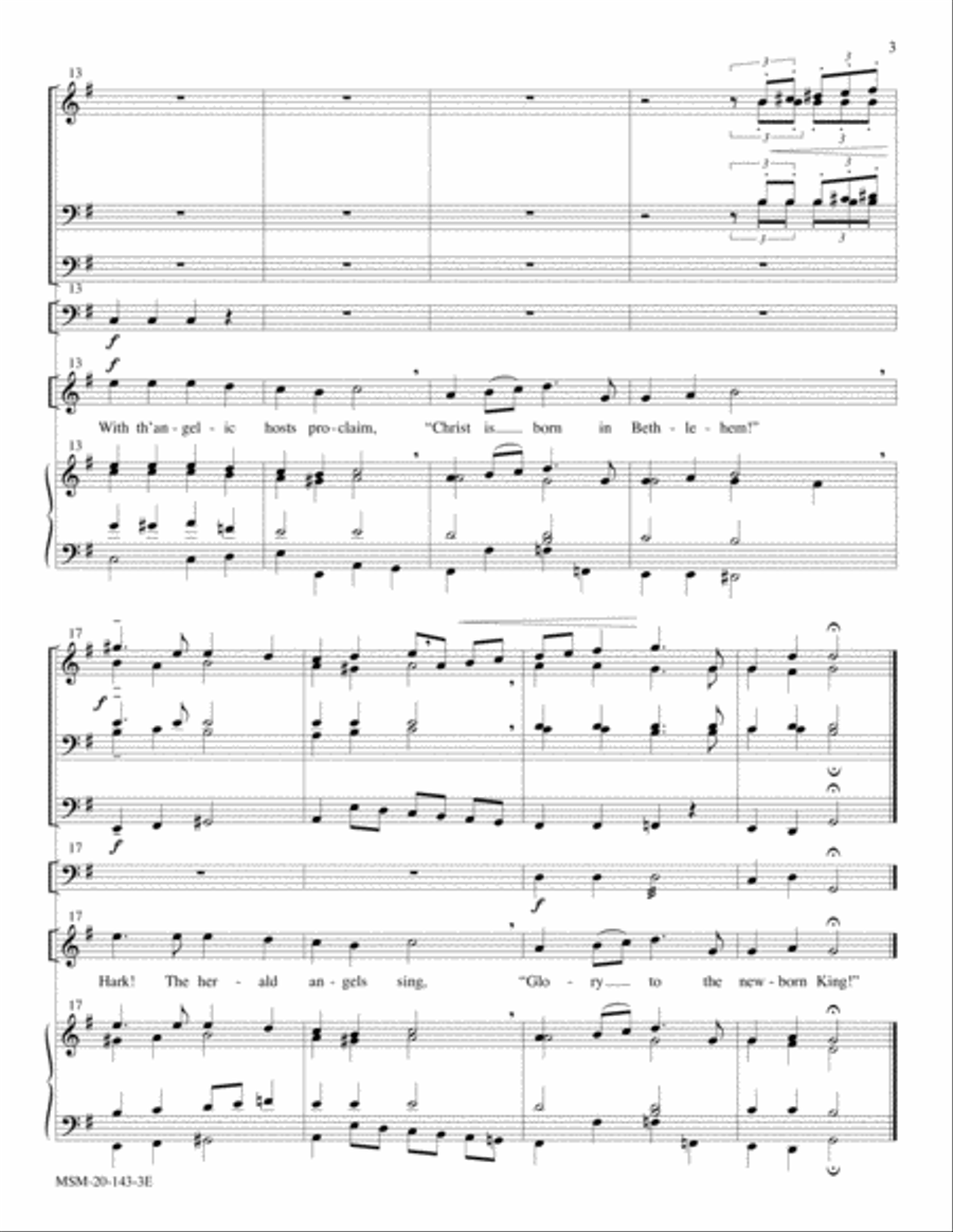 Hark! The Herald Angels Sing (Mendelssohn) 4-Part scores gallery preview page 3