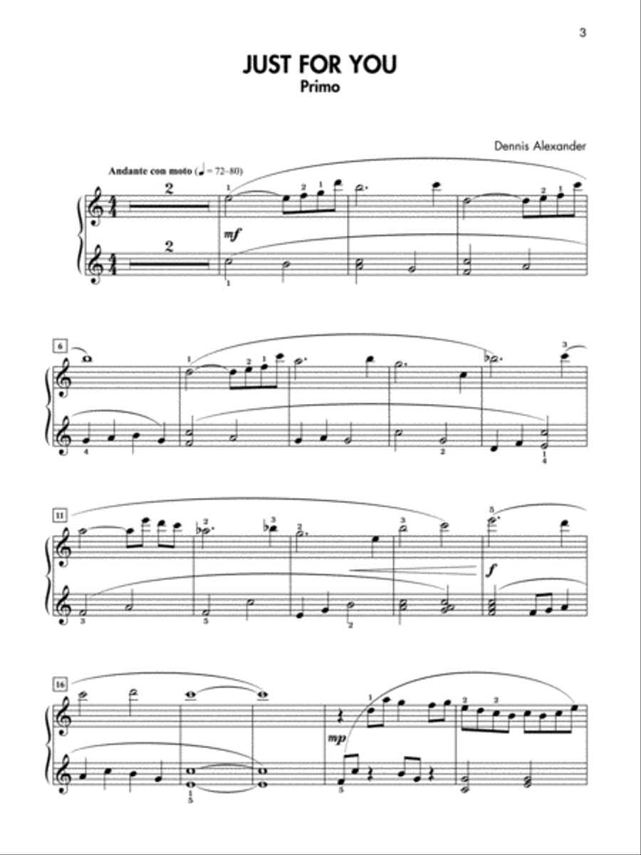 Just for Two, Book 3 - Piano Duet (1 Piano, 4 Hands) Piano Method scores gallery preview page 3