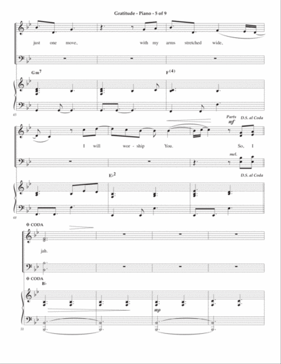 Gratitude Piano, Vocal, Guitar scores gallery preview page 5