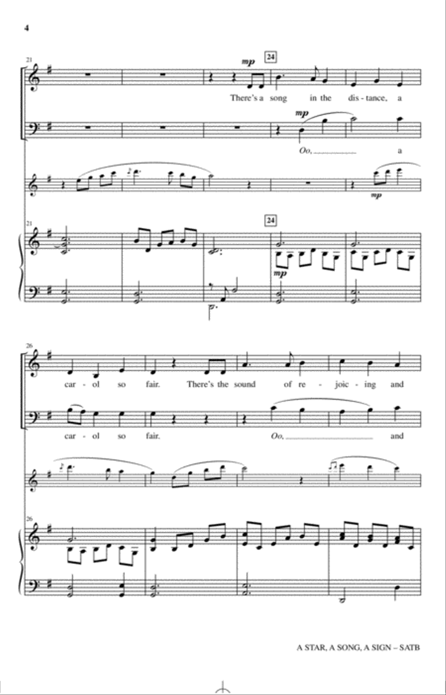 A Star, A Song, A Sign A Star, A Song, A Sign 4-Part scores gallery preview page 3