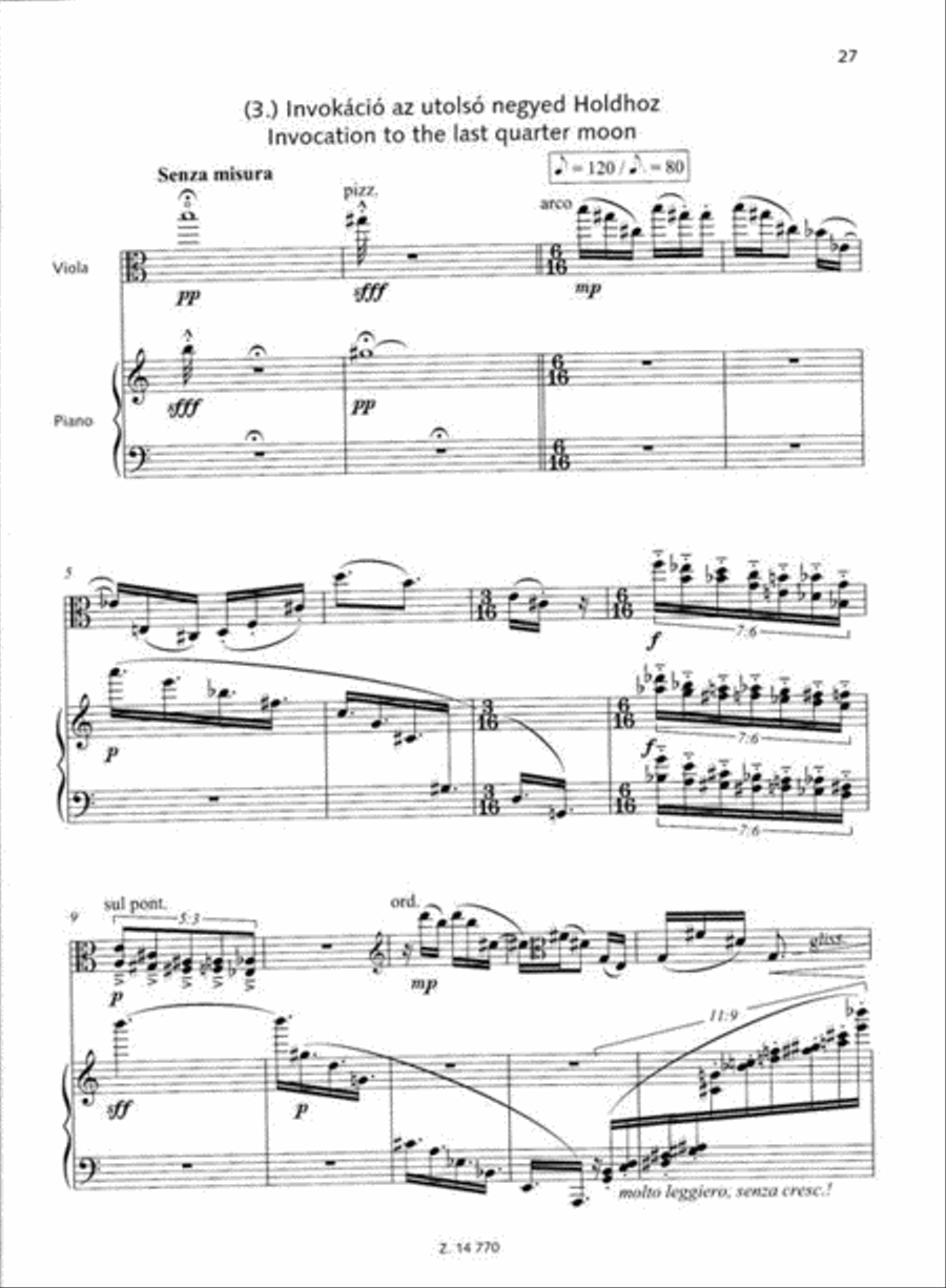 Eight Invocations to the Lunar Phases Piano Accompaniment scores gallery preview page 2