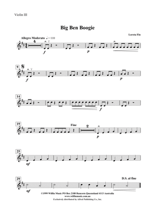 Book cover for Big Ben Boogie: 3rd Violin (Viola [TC])