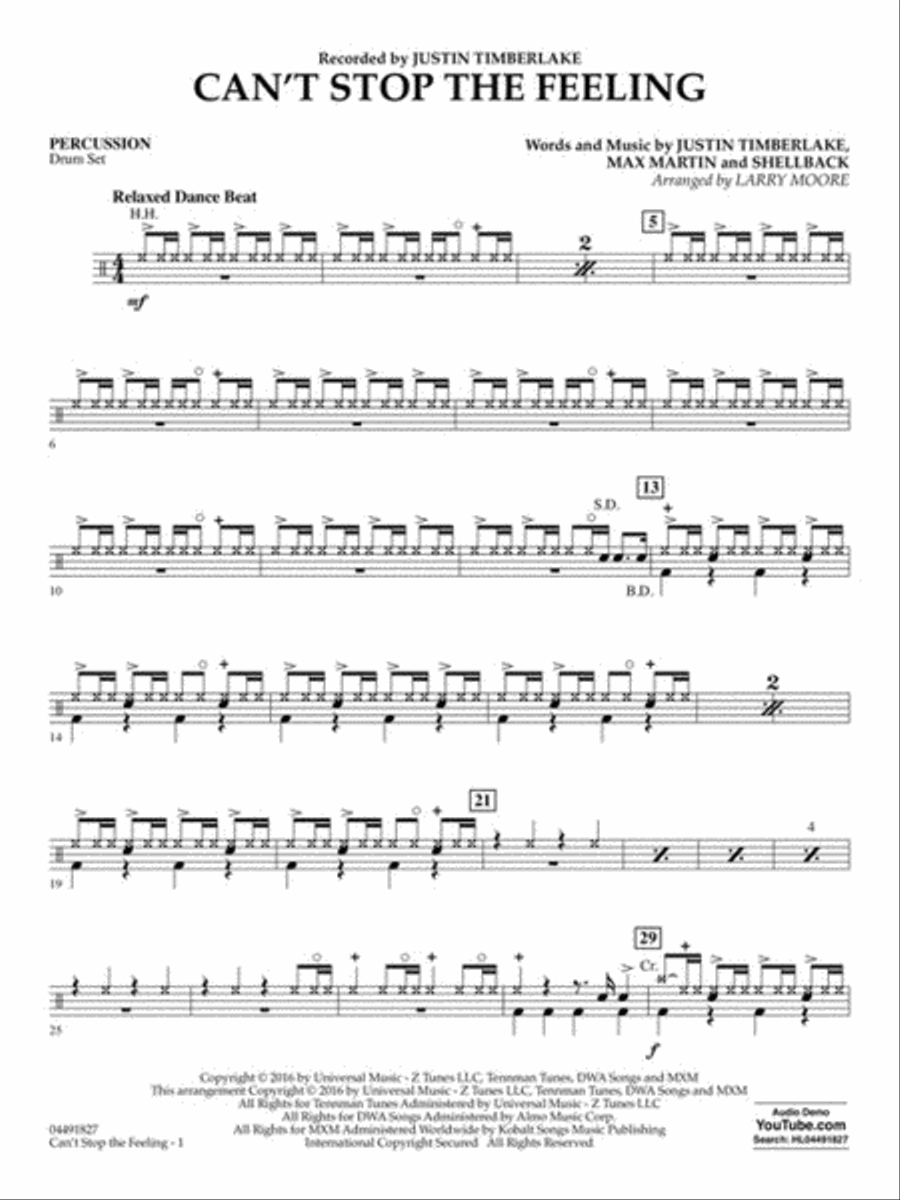 Can't Stop the Feeling String Orchestra scores gallery preview page 8