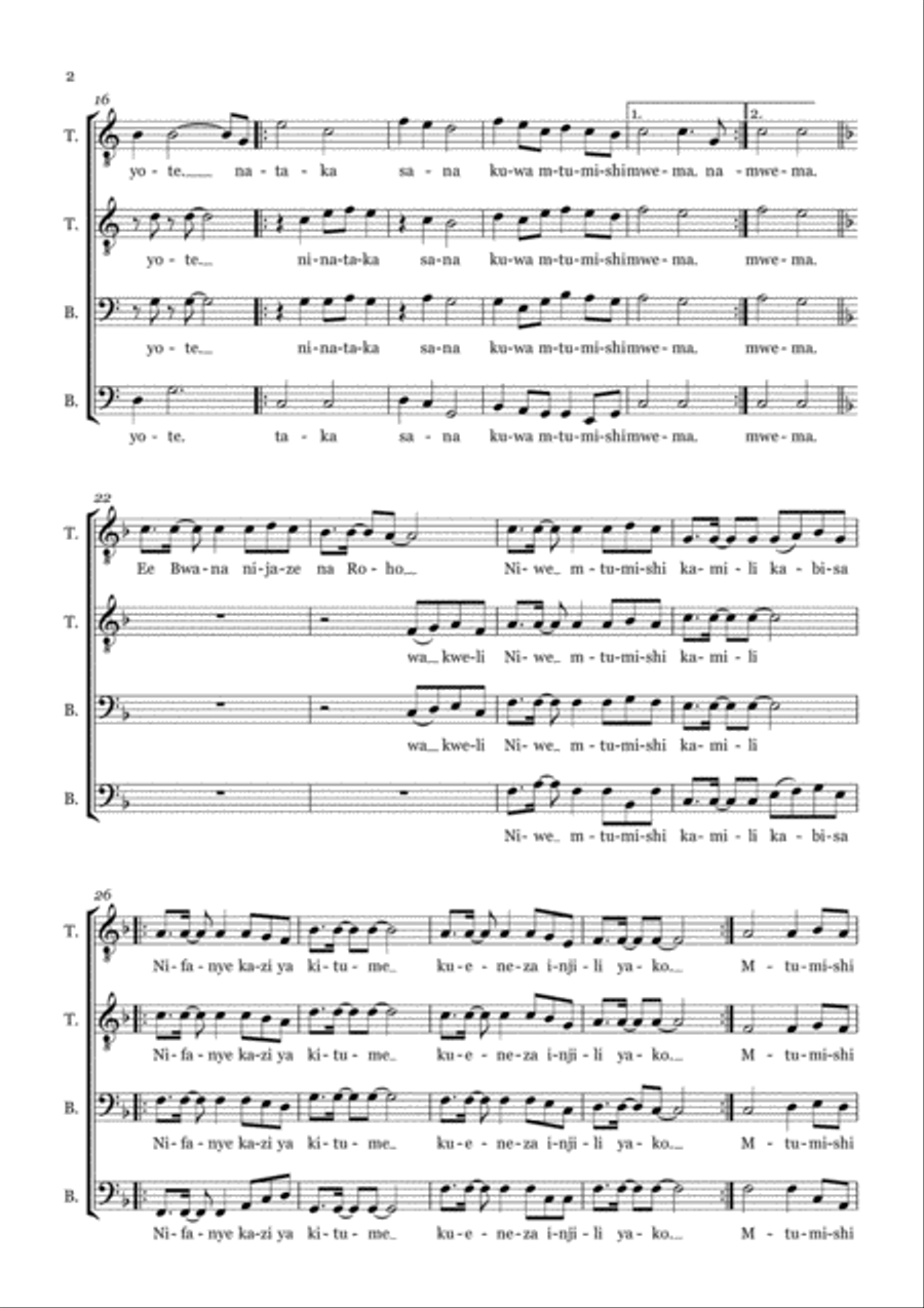MTUMISHI MWEMA Small Ensemble scores gallery preview page 2
