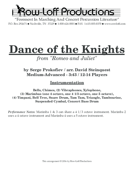 Dance of the Knights from Romeo & Juliet image number null