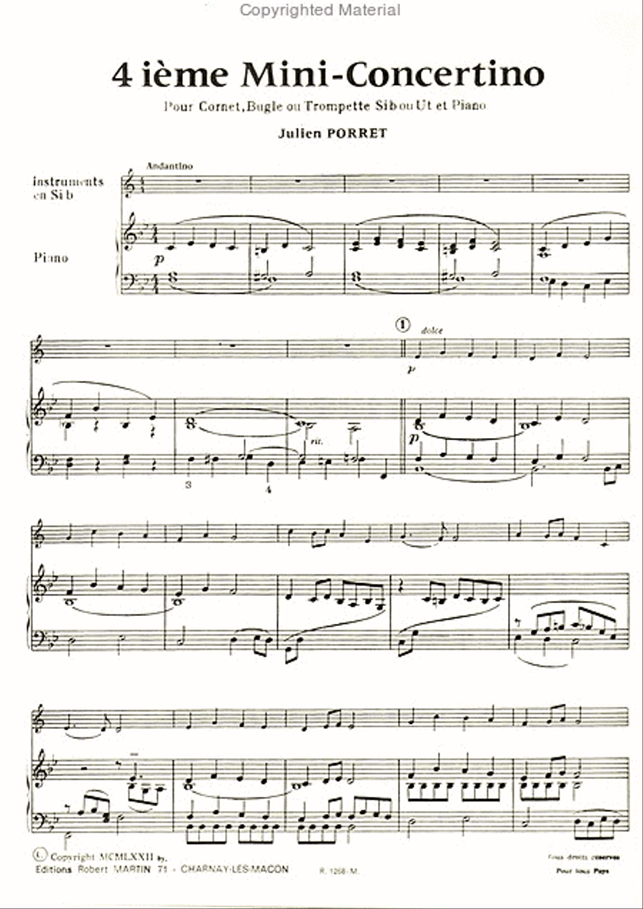 4ème Mini-concertino Trumpet Solo scores gallery preview page 2
