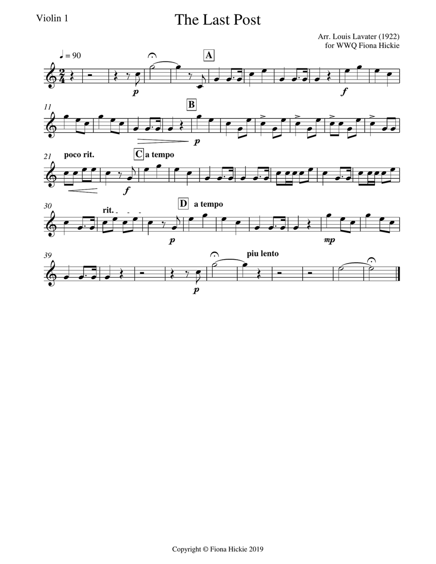The Last Post String Quartet scores gallery preview page 3