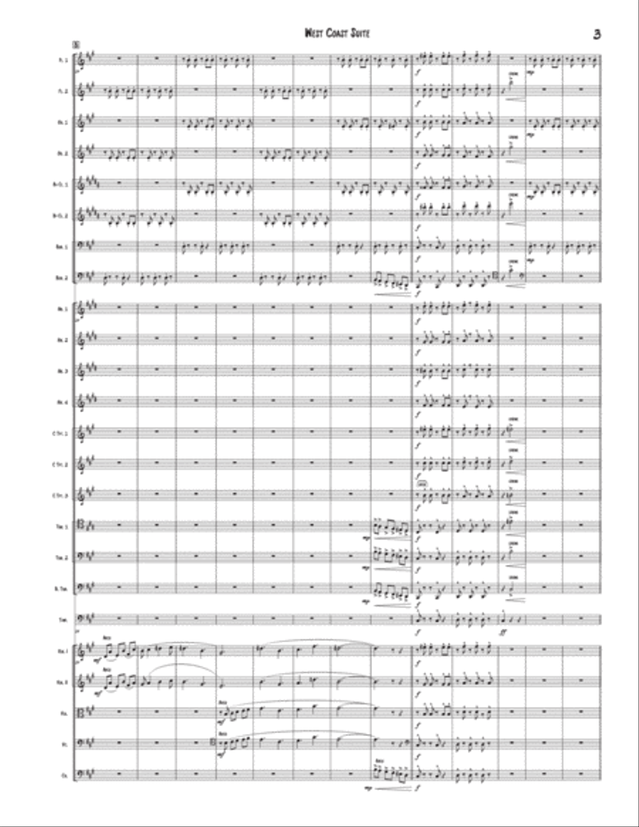 West Coast Suite Full Orchestra scores gallery preview page 5