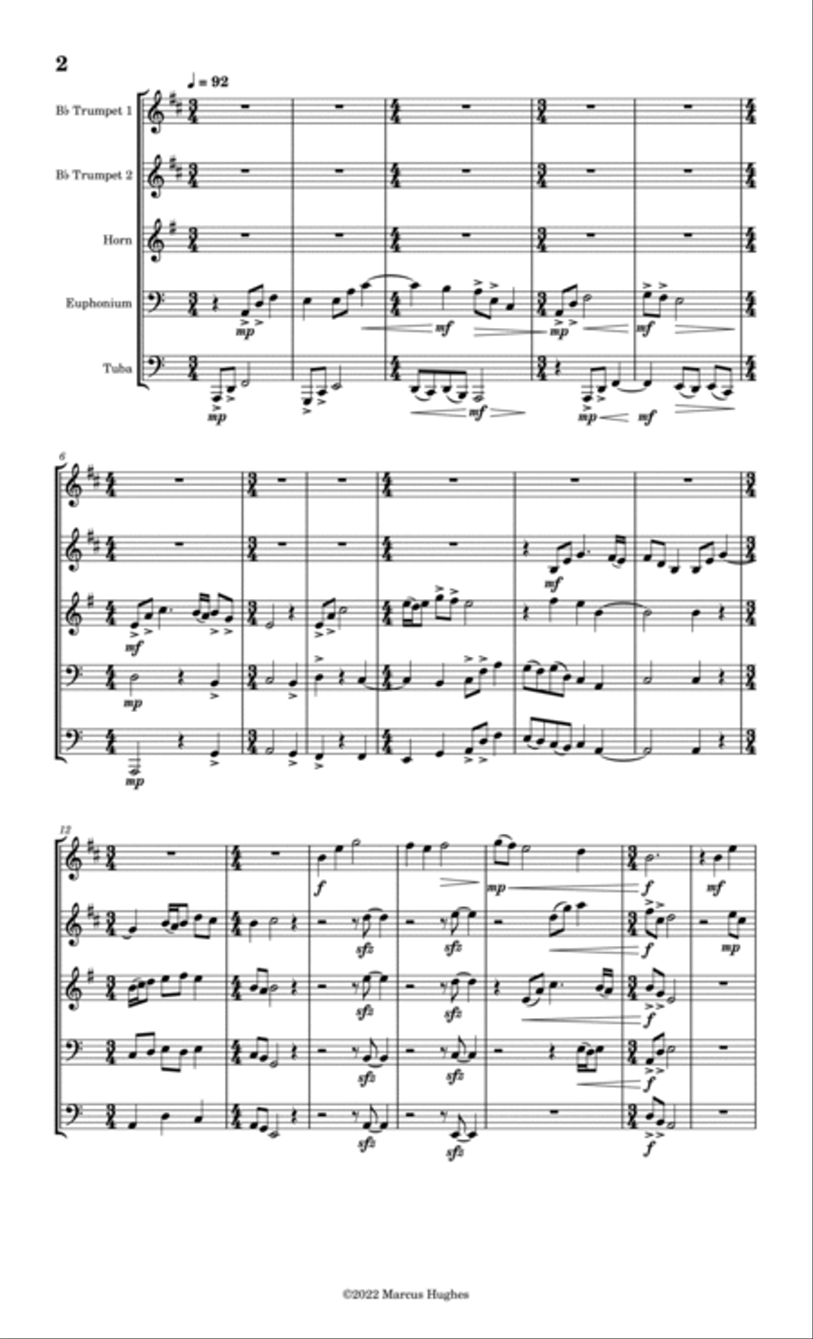 The Great Rain The Great Rain Brass Ensemble scores gallery preview page 2