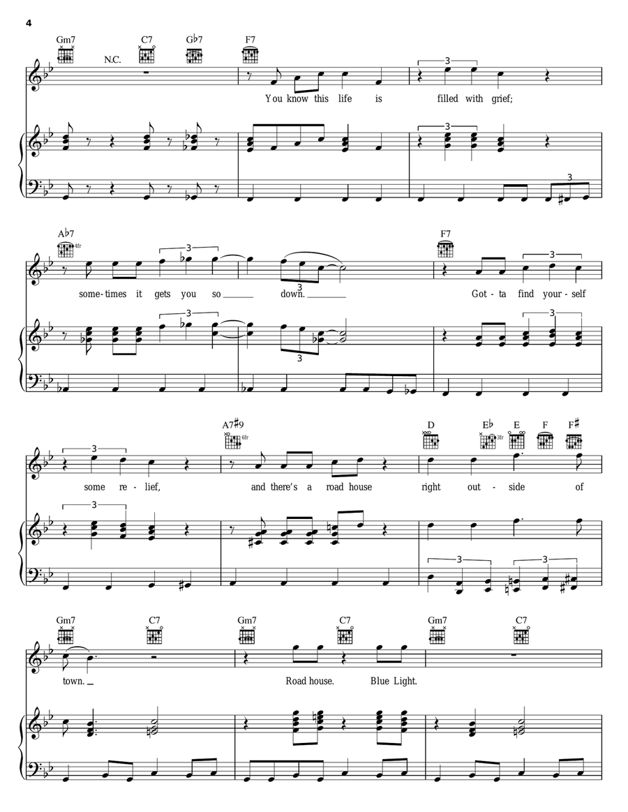 House Of Blue Light Piano, Vocal, Guitar scores gallery preview page 4