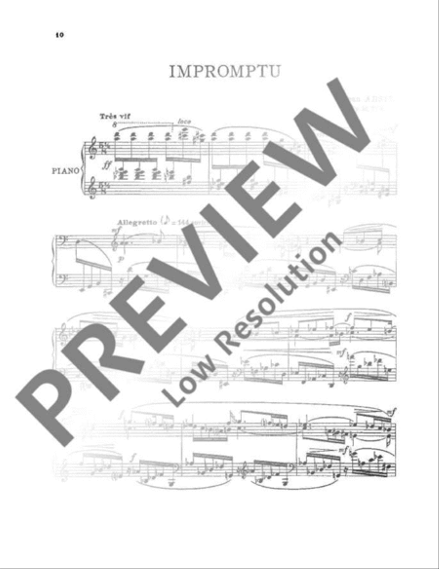 Three Impromptus Piano Solo scores gallery preview page 11