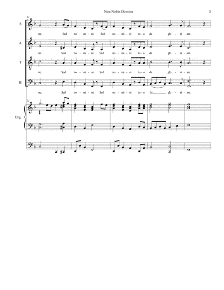 Non Nobis Domine (Solo and SATB) image number null