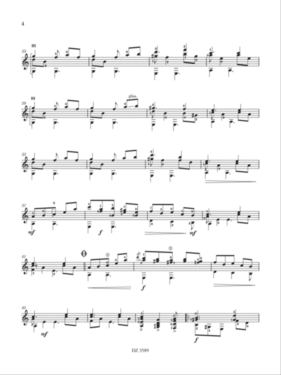 Caserio La Candelaria Classical Guitar scores gallery preview page 5