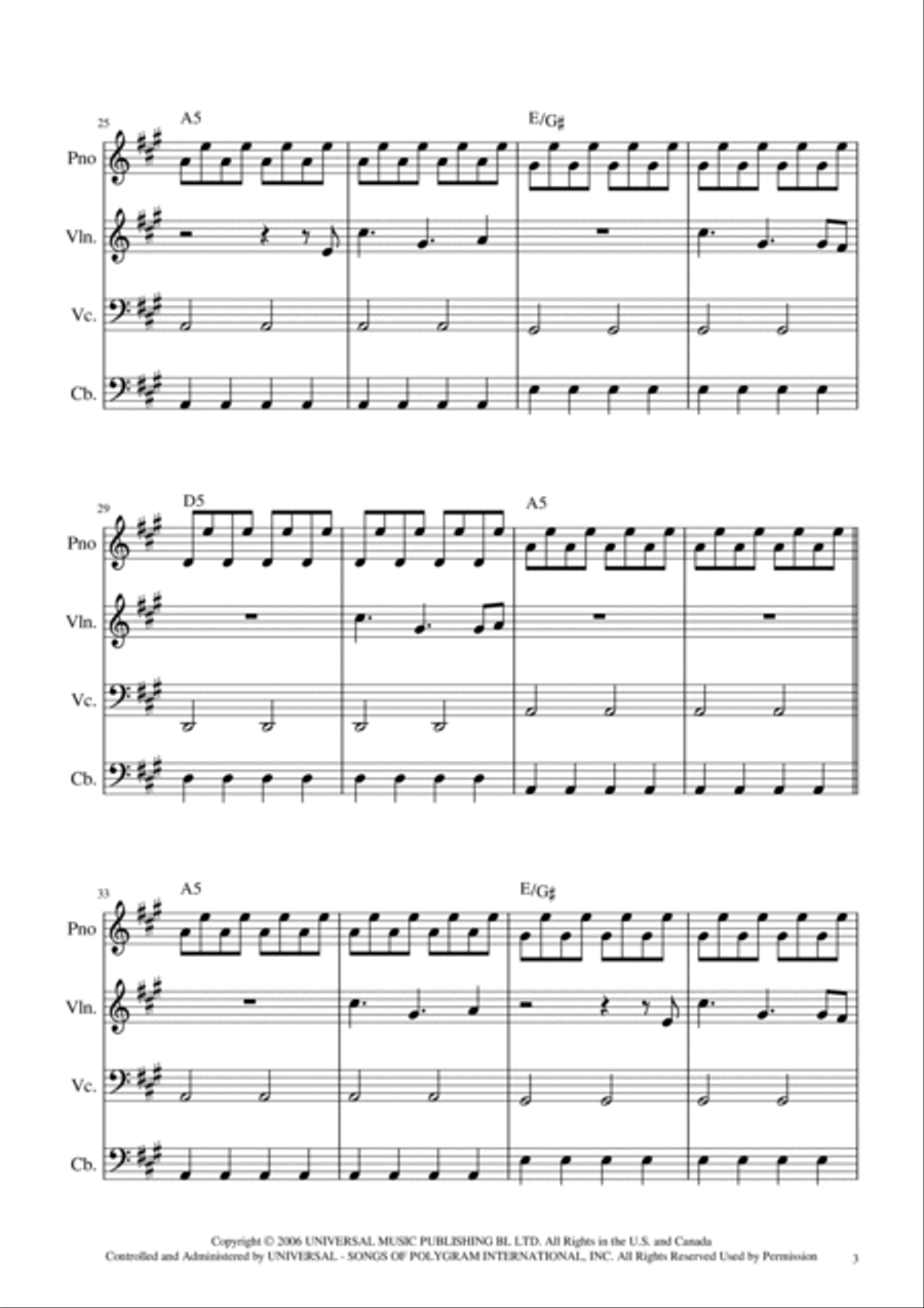 Chasing Cars Chasing Cars Small Ensemble scores gallery preview page 3