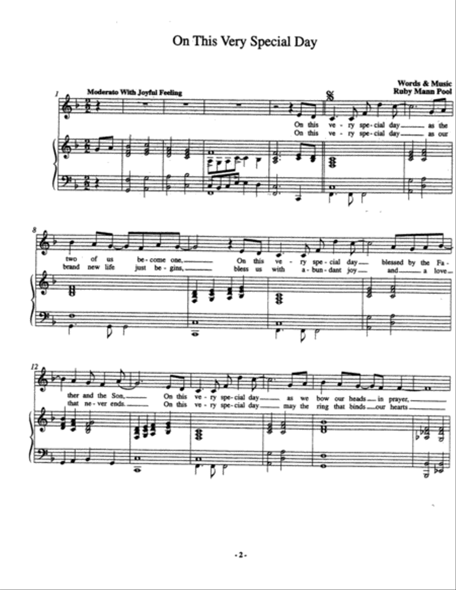 On This Very Special Day Voice scores gallery preview page 2