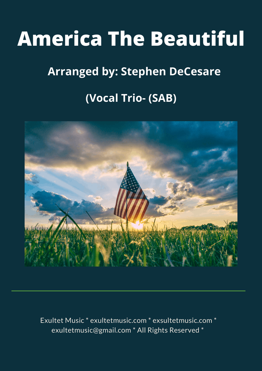 America The Beautiful (Vocal Trio - (SAB) 3-Part scores gallery preview page 1