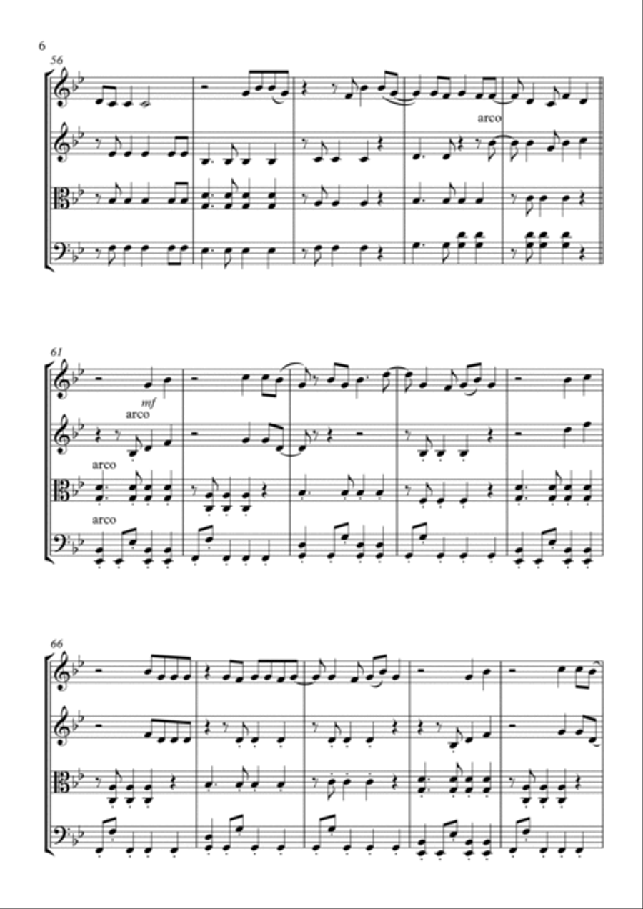 Lean On Lean On String Quartet scores gallery preview page 6