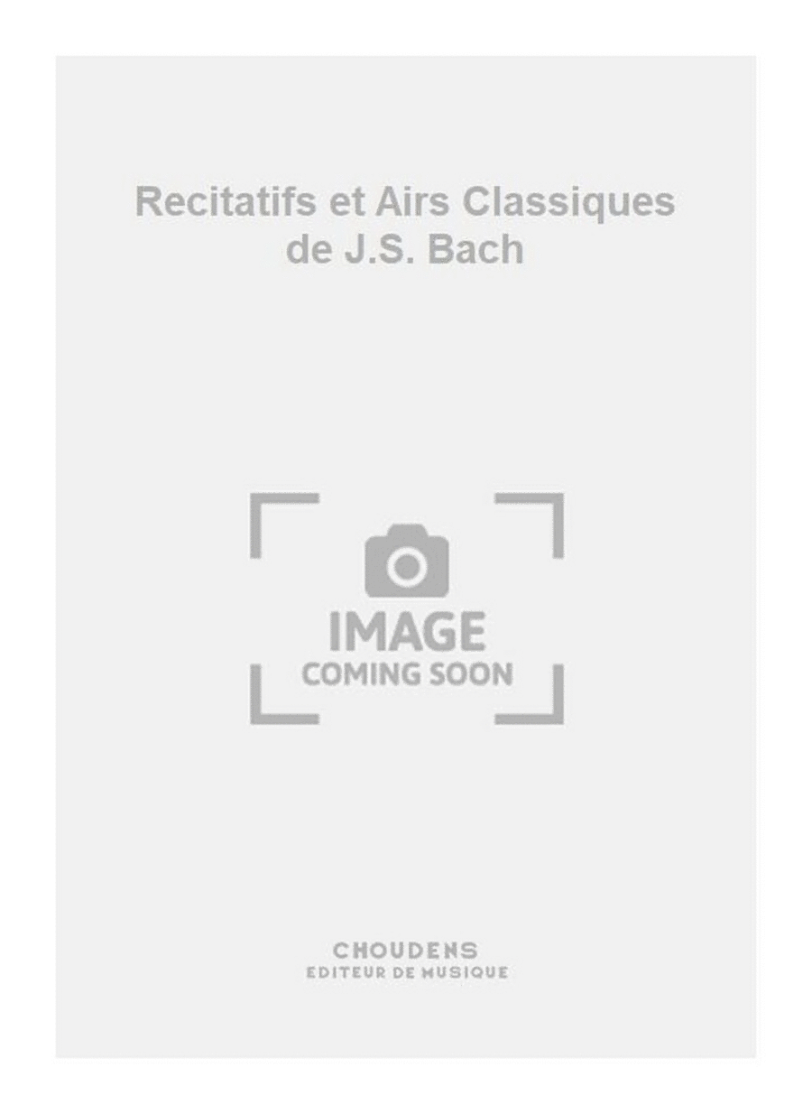 Recitatifs et Airs Classiques de J.S. Bach School and Community scores gallery preview page 1