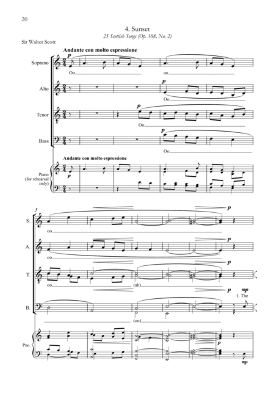 Four Folksongs for SATB Choir 4-Part scores gallery preview page 6