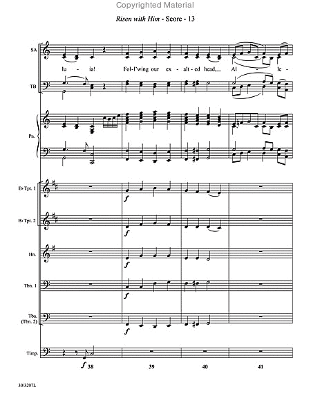 Risen with Him - Brass and Timpani Score and Parts image number null