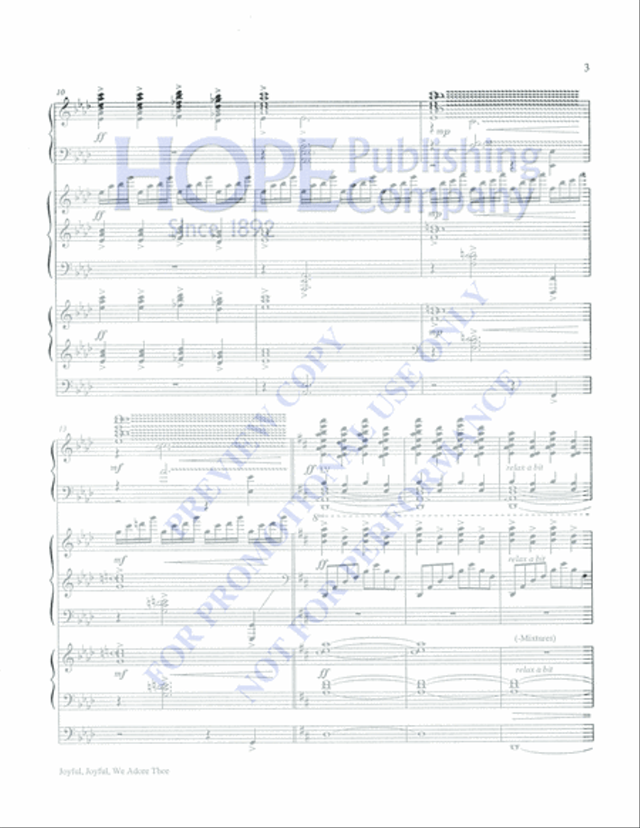 Joyful, Joyful, We Adore Thee 4-Part scores gallery preview page 3