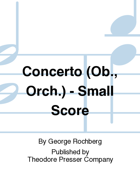 Concerto (Ob., Orch.) - Small Score