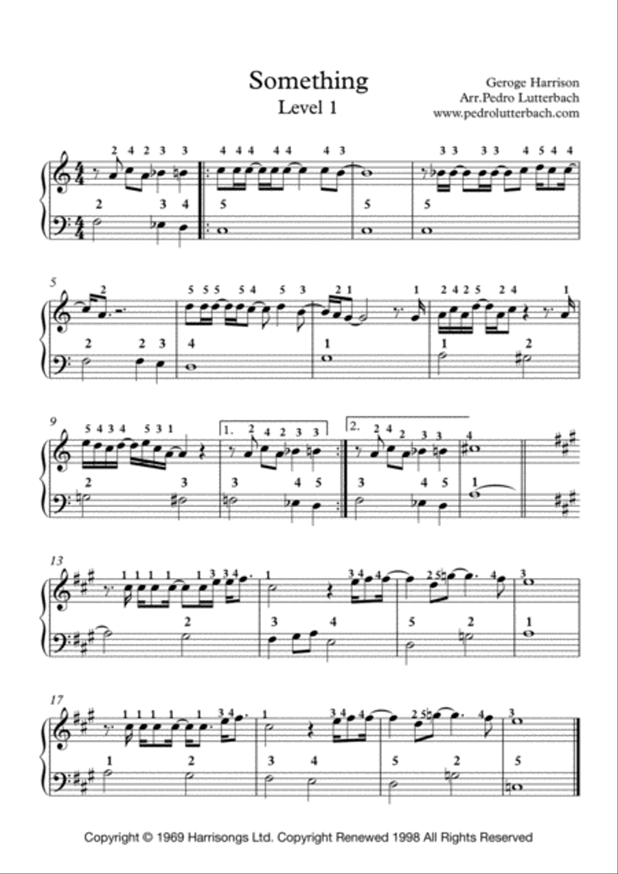 Something Easy Piano scores gallery preview page 1