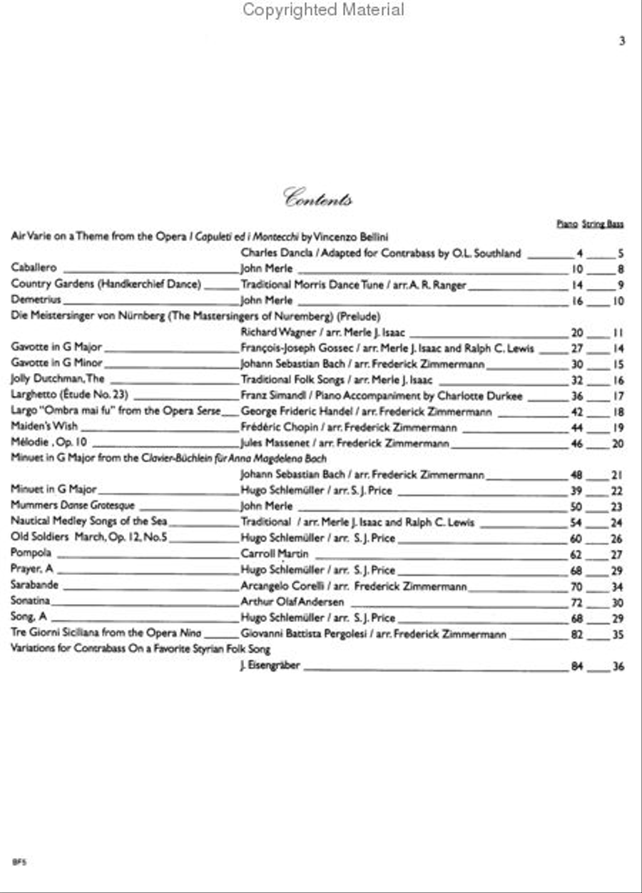 Festival Performance Solos - Volume 1 (Bass) Double Bass scores gallery preview page 2