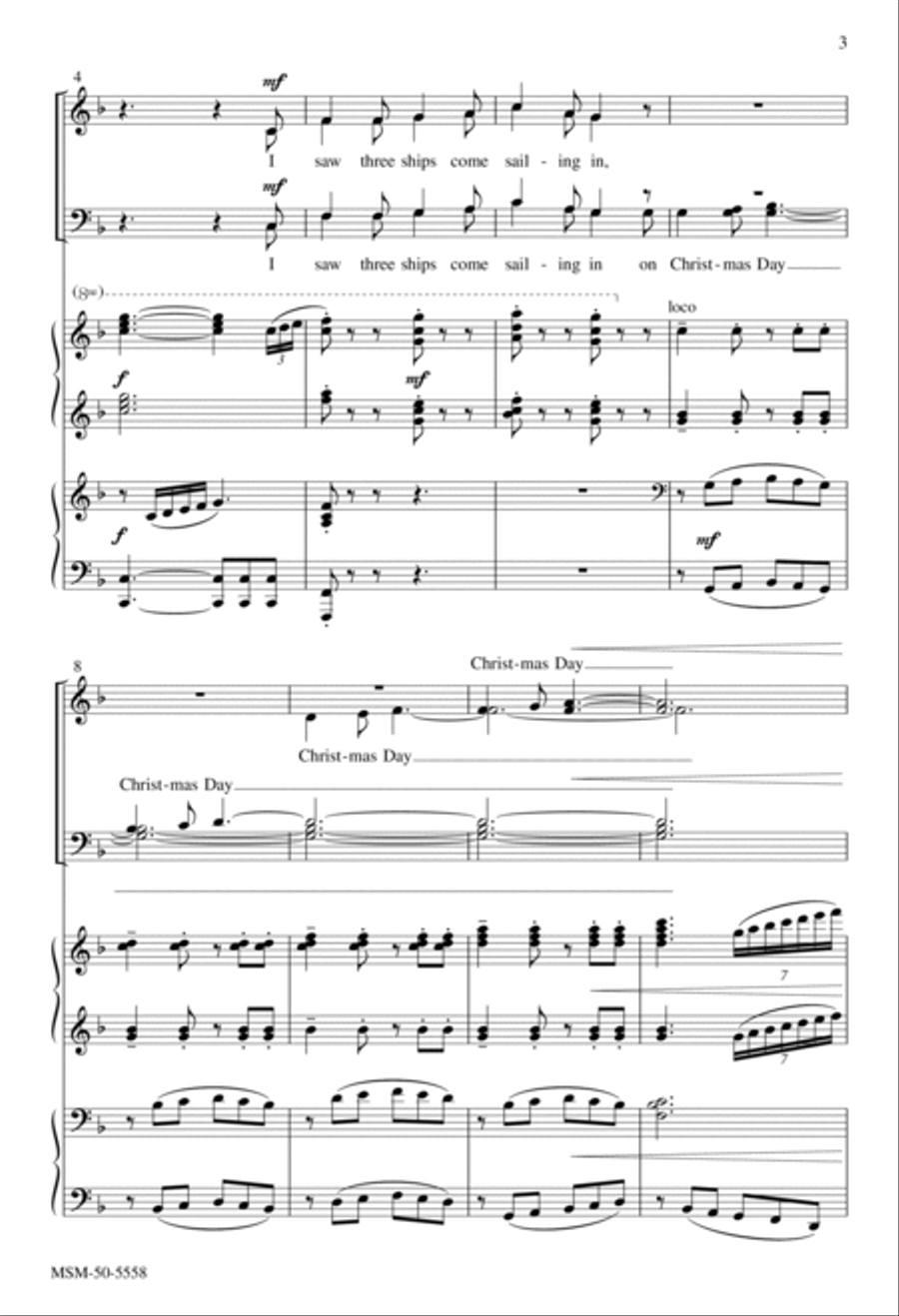 I Saw Three Ships Divisi scores gallery preview page 2