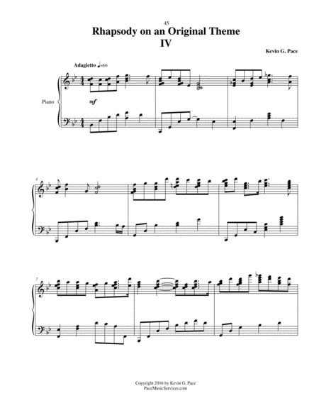 Rhapsody on an Original Theme IV - advanced piano solo image number null
