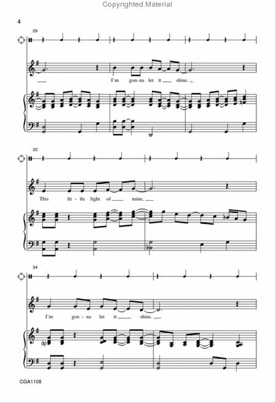 This Little Light of Mine (Unison/Two-part) Unison Choir scores gallery preview page 5