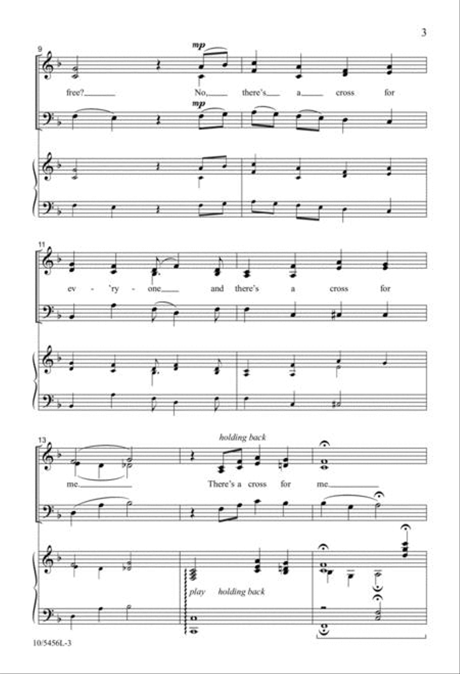 Must Jesus Bear the Cross 3-Part scores gallery preview page 3