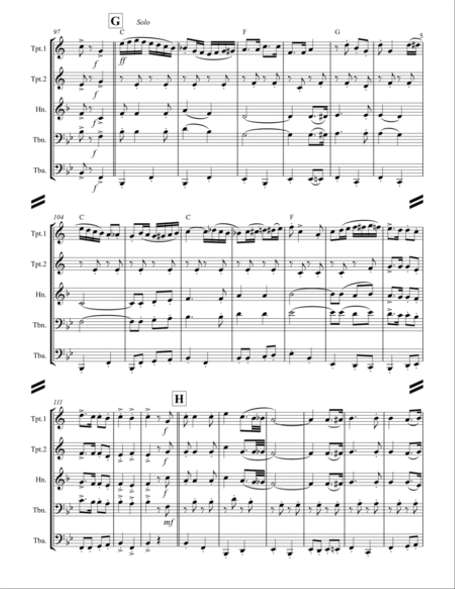 In Heaven There Is No Beer Brass Ensemble scores gallery preview page 6