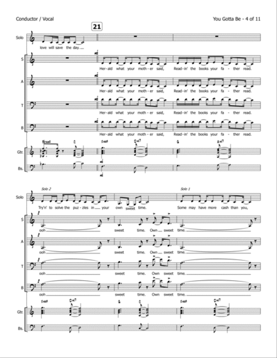 You Gotta Be You Gotta Be Divisi scores gallery preview page 6