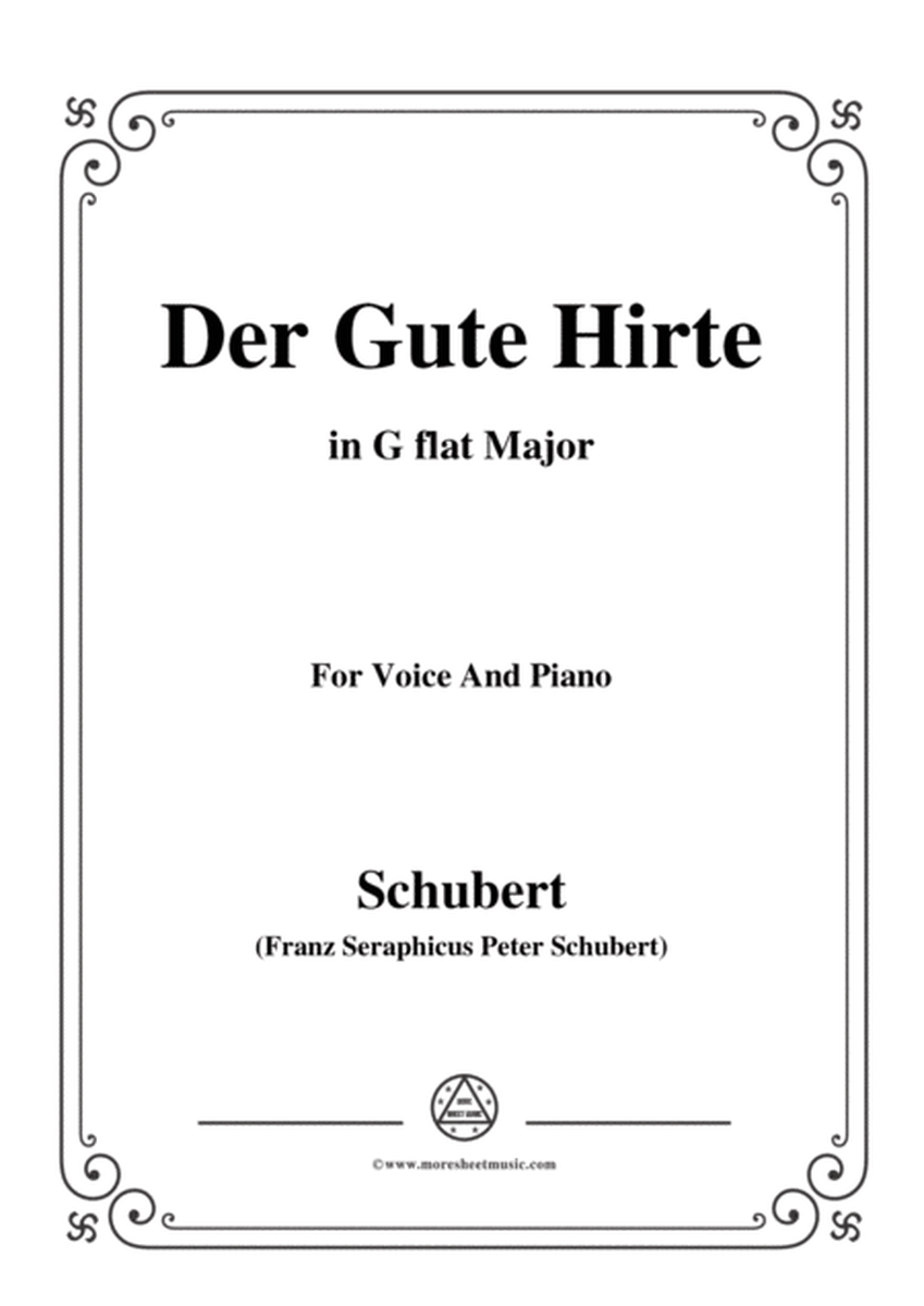 Schubert-Der Gute Hirte,in G flat Major,for Voice&Piano image number null
