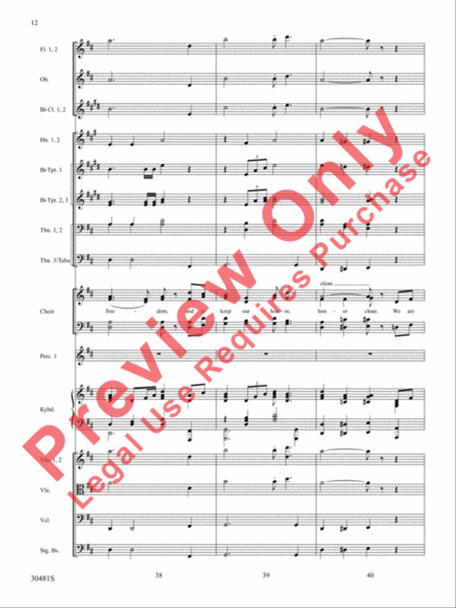 A Tribute to the Armed Services (A Medley) Choir scores gallery preview page 13
