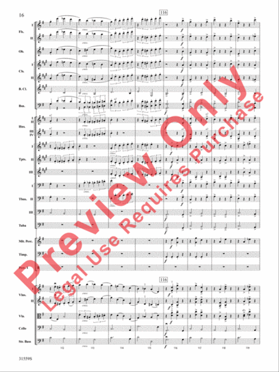 Variations on a Theme by Haydn (score only) Full Orchestra scores gallery preview page 17